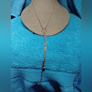 Elegant Goldtone Lariat Necklace vintage